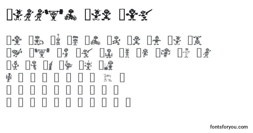 Czcionka Little Big Man – alfabet, cyfry, specjalne znaki
