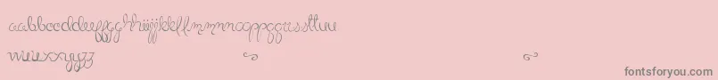 little bliss Font – Gray Fonts on Pink Background