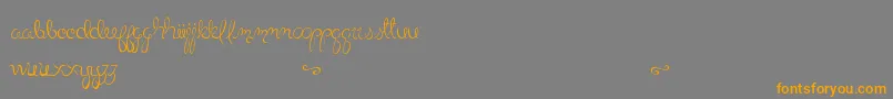 little bliss Font – Orange Fonts on Gray Background
