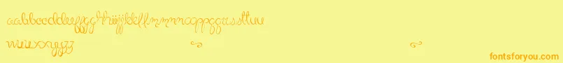 little bliss Font – Orange Fonts on Yellow Background