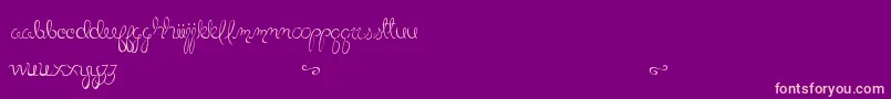 little bliss-Schriftart – Rosa Schriften auf violettem Hintergrund