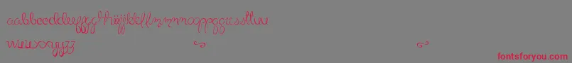 little bliss Font – Red Fonts on Gray Background
