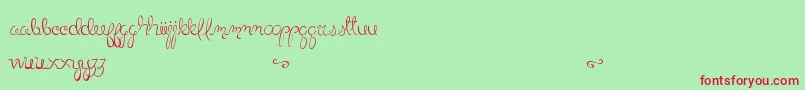 little bliss Font – Red Fonts on Green Background