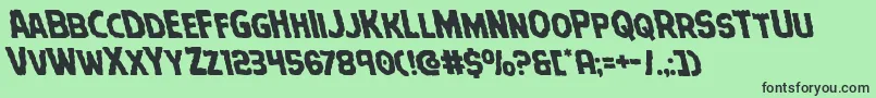 Terrorbabbleleft Font – Black Fonts on Green Background