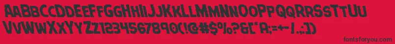 Terrorbabbleleft Font – Black Fonts on Red Background