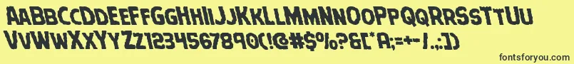 Terrorbabbleleft Font – Black Fonts on Yellow Background