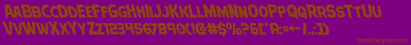 Terrorbabbleleft Font – Brown Fonts on Purple Background