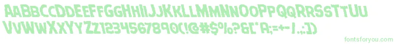 Terrorbabbleleft Font – Green Fonts on White Background