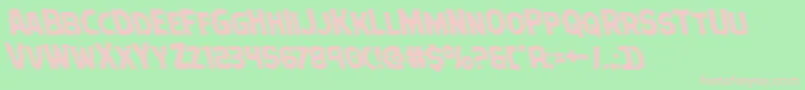 Terrorbabbleleft Font – Pink Fonts on Green Background