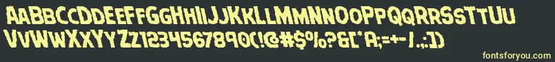 Terrorbabbleleft Font – Yellow Fonts on Black Background