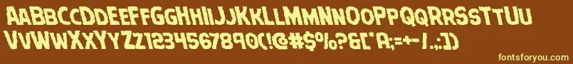 Terrorbabbleleft Font – Yellow Fonts on Brown Background