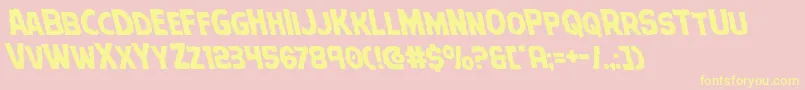 Terrorbabbleleft Font – Yellow Fonts on Pink Background