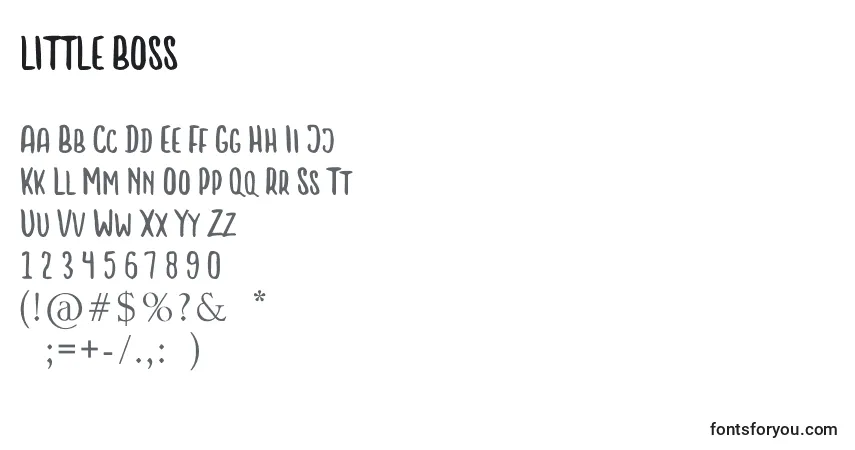 Czcionka LITTLE BOSS – alfabet, cyfry, specjalne znaki
