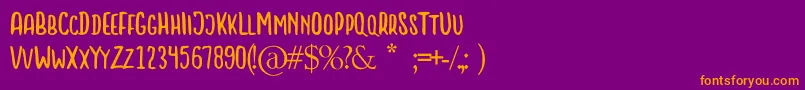 LITTLE BOSS Font – Orange Fonts on Purple Background