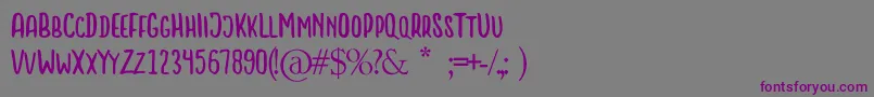 LITTLE BOSS Font – Purple Fonts on Gray Background