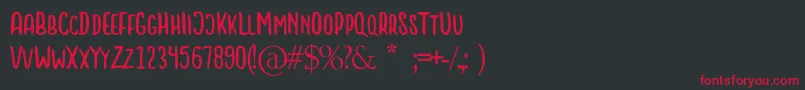 LITTLE BOSS Font – Red Fonts on Black Background