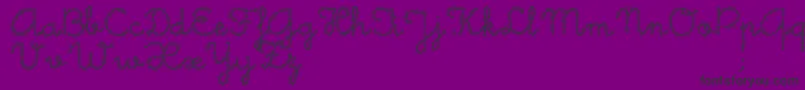 Little Daisy Font – Black Fonts on Purple Background