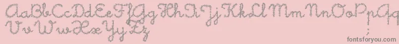 Little Daisy Font – Gray Fonts on Pink Background