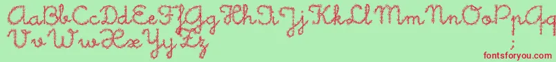 Little Daisy Font – Red Fonts on Green Background