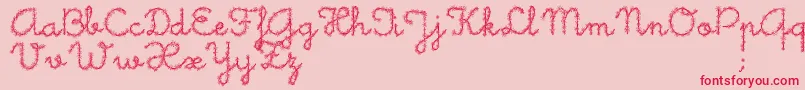 Little Daisy Font – Red Fonts on Pink Background