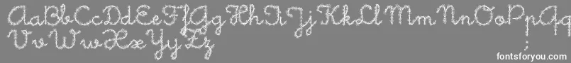 Little Daisy Font – White Fonts on Gray Background