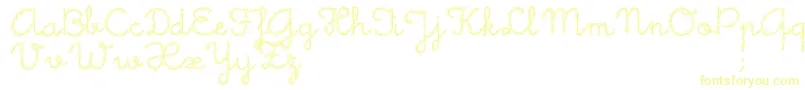 Little Daisy Font – Yellow Fonts on White Background