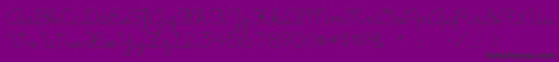 Little days Font – Black Fonts on Purple Background