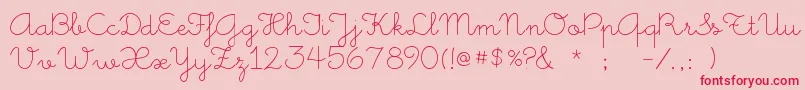 Little days Font – Red Fonts on Pink Background