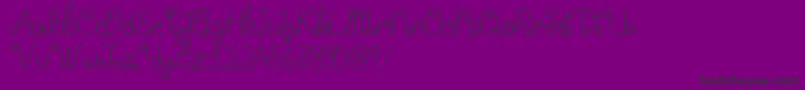 Little Edward Font – Black Fonts on Purple Background