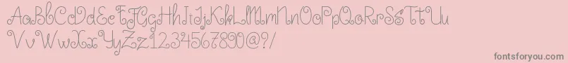Little Edward Font – Gray Fonts on Pink Background