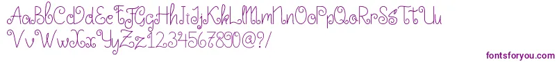 Little Edward Font – Purple Fonts on White Background