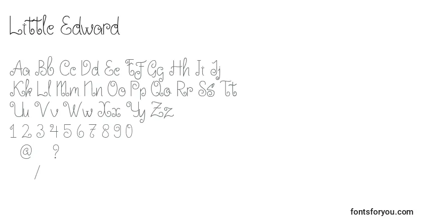 Schriftart Little Edward (132695) – Alphabet, Zahlen, spezielle Symbole