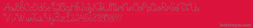 Little Edward Font – Gray Fonts on Red Background