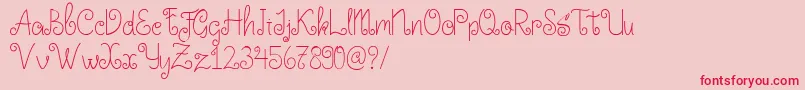 Little Edward Font – Red Fonts on Pink Background