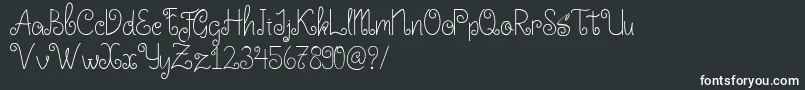 Little Edward Font – White Fonts on Black Background