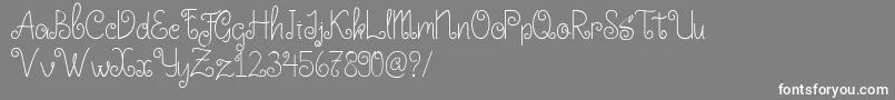 Little Edward Font – White Fonts on Gray Background