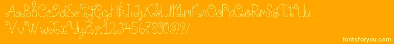 Saiba mais sobre a fonte Little Edward Fonte Little Edward – fontes amarelas em um fundo laranja