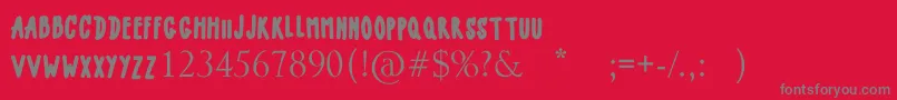LITTLE MALLE Font – Gray Fonts on Red Background