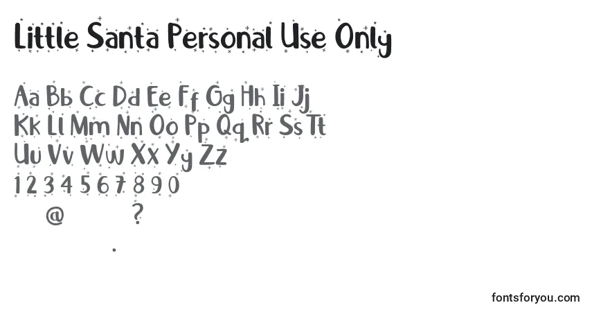 Шрифт Little Santa Personal Use Only – алфавит, цифры, специальные символы
