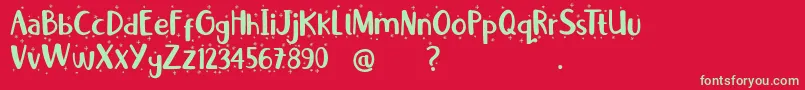 Little Santa Personal Use Only Font – Green Fonts on Red Background