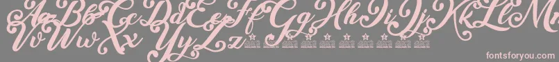 fuente Little Sister Personal Use – Fuentes Rosadas Sobre Fondo Gris