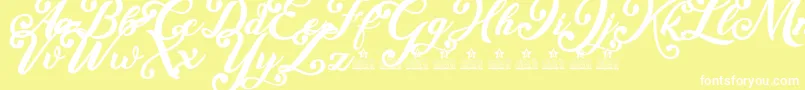 Little Sister Personal Use Font – White Fonts on Yellow Background