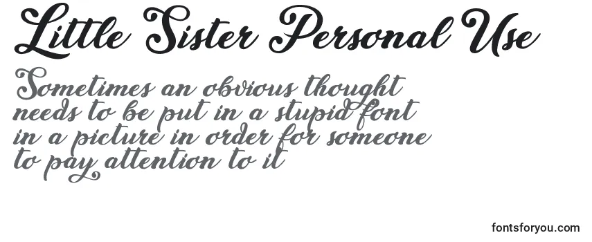 Little Sister Personal Use Font