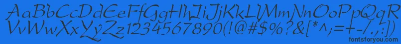 DfdroI Font – Black Fonts on Blue Background