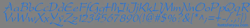 DfdroI-Schriftart – Blaue Schriften auf grauem Hintergrund