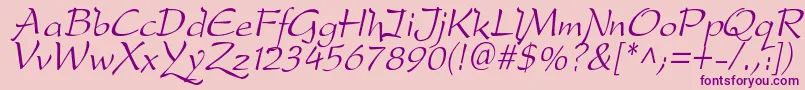 DfdroI Font – Purple Fonts on Pink Background