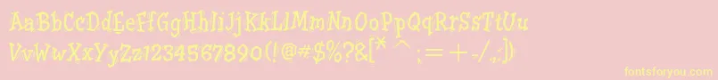 TremoritcTt Font – Yellow Fonts on Pink Background