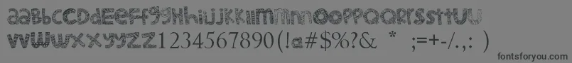 Little Snorlax Font – Black Fonts on Gray Background