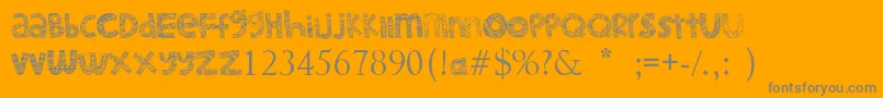 Little Snorlax-Schriftart – Graue Schriften auf orangefarbenem Hintergrund