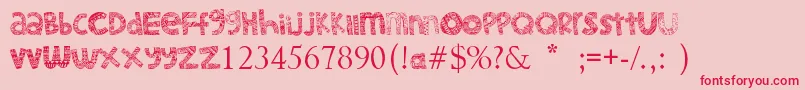 Little Snorlax Font – Red Fonts on Pink Background